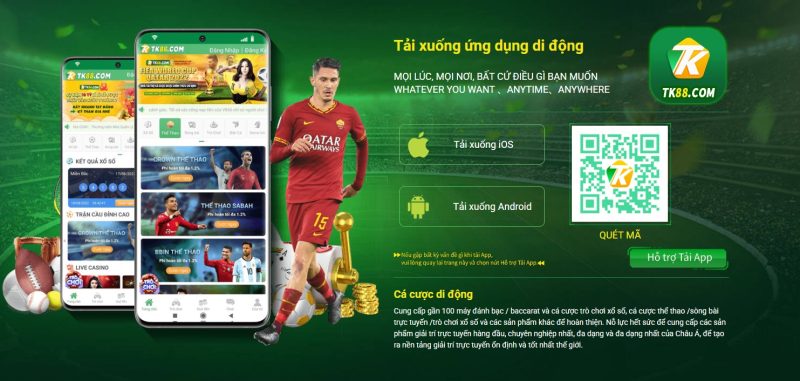 Tải app TK88 là bước khởi đầu lý tưởng để khám phá thế giới cá cược trực tuyến đỉnh cao ngay trên thiết bị di động.